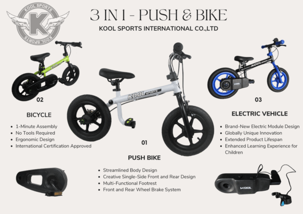3-in-1 Kids e-Bike PB040e